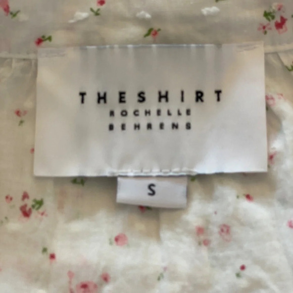 The Shirt Rochelle Behrens White Floral Sleeveless Ruffle Dress, 33789 - Picture 7 of 11